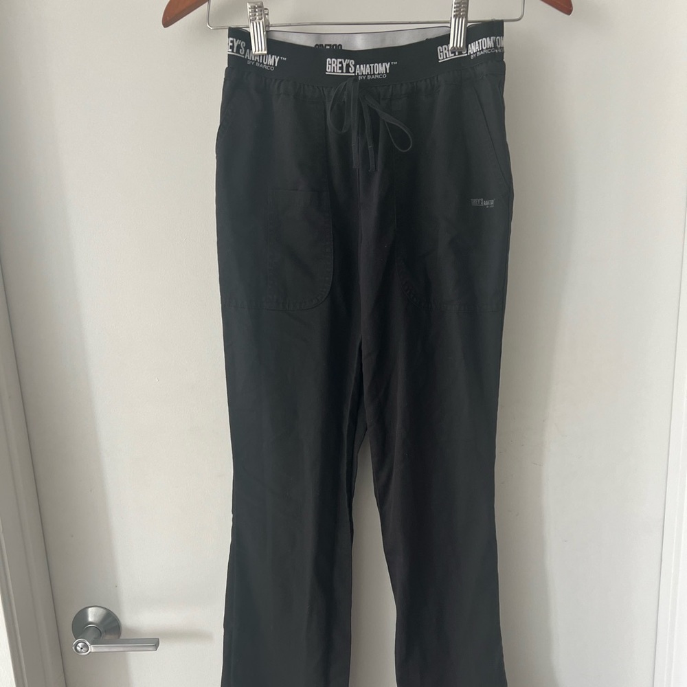 Grey's Anatomy Black Women's Drawstring Scrub bottoms